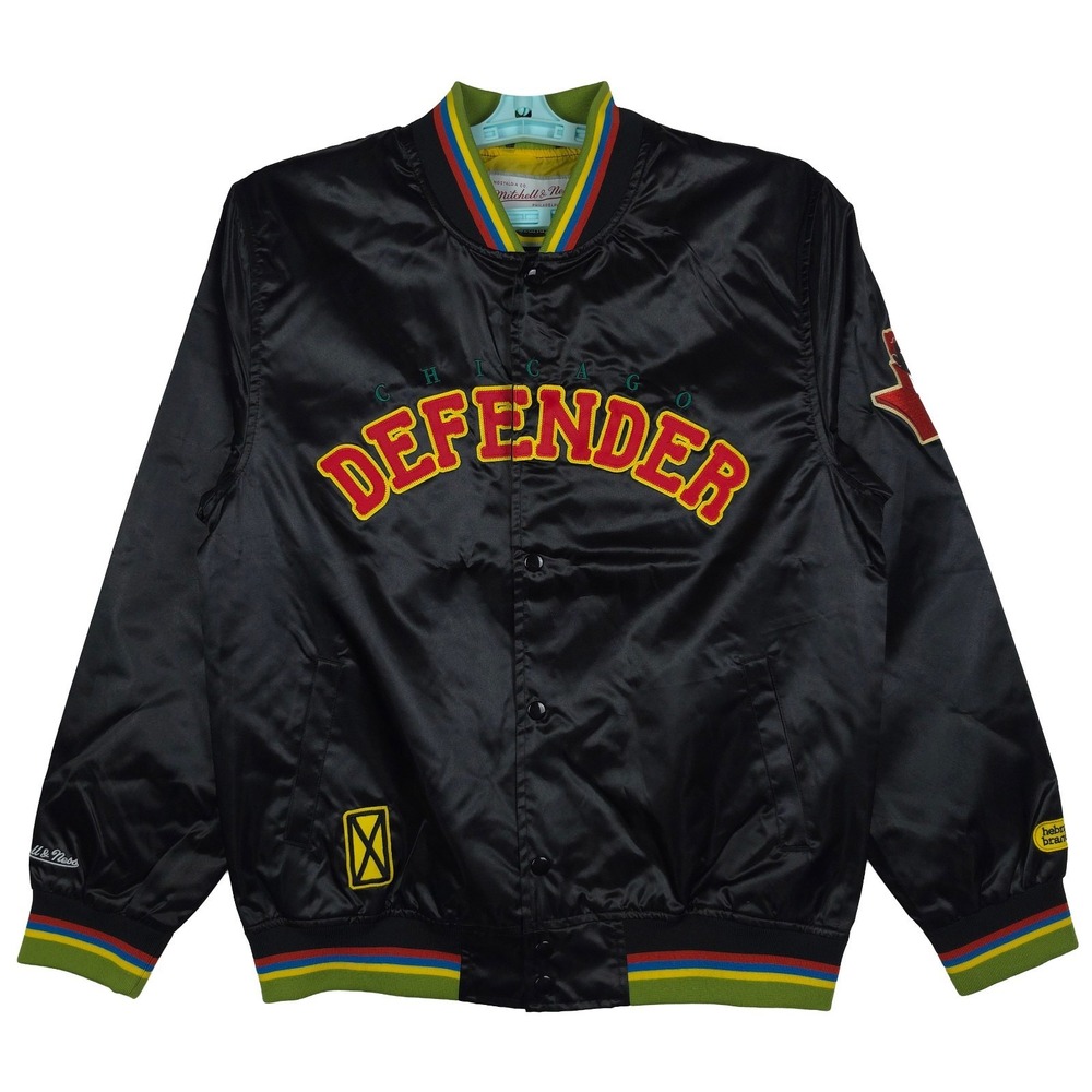 Hebru Brantley Mitchell & Ness Medium Varsity Jacket Cut & Sew Art Black NWT